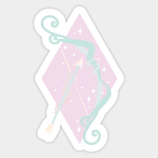 Sagittarius Bow and Arrow (Pastel) Sticker